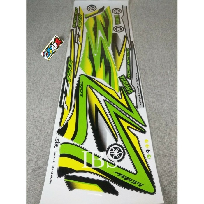 STRIPING VIXION OLD FZ150I VARIASI LAMA FZ 150 HIJAU POLET STIKER