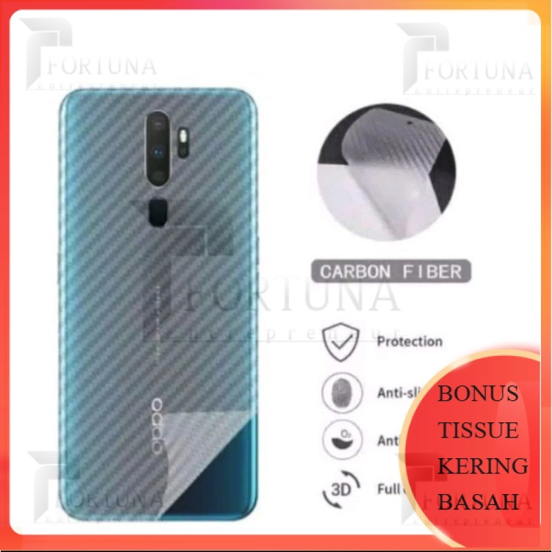 [ FORTUNA ] skin carbun hp OPPO A5 2020 / OPPO A9 2020 garskin anti jamur pelindung belakang hp