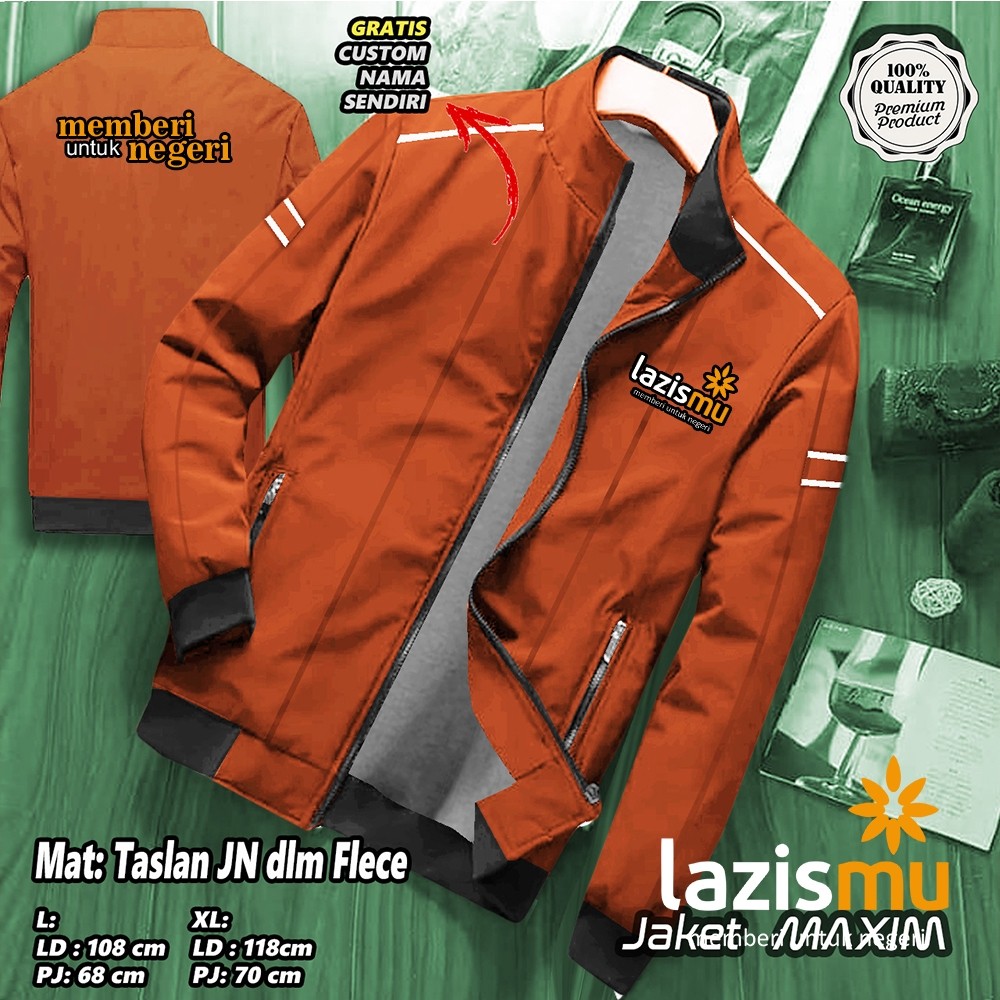 JAKET LAZISMU MUHAMMADIYAH ELEGAN SIMPLE / JAKET RELAWAN MUHAMMADIYAH KEREN/ FREE CUSTOM SABLON