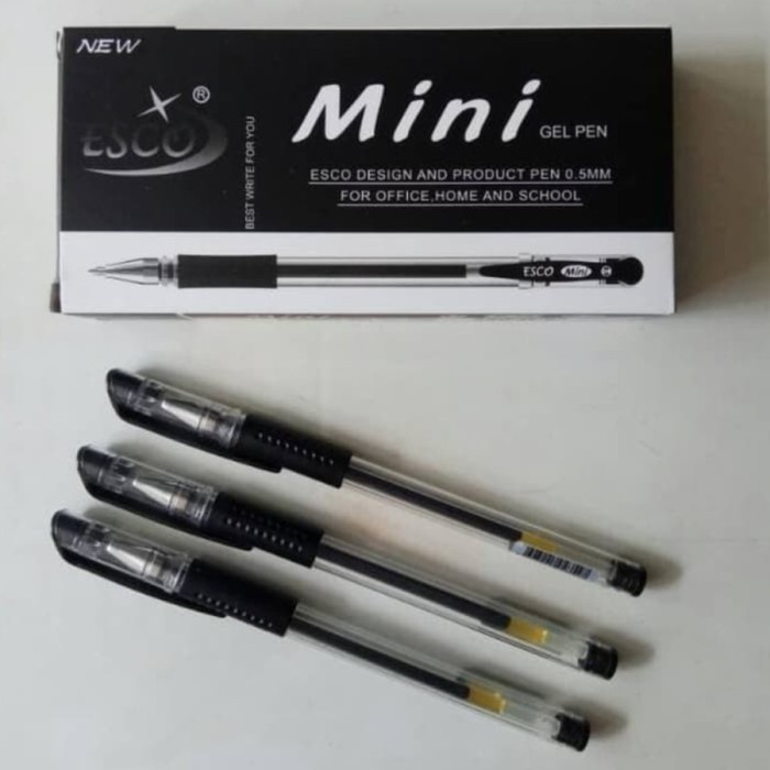 

Pulpen Pena Jel ESCO Ballpoint Pen Gel MinI 0.5 mm ES-M58 Hitam