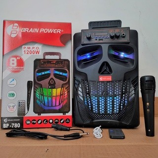 I* COD BP-7801 Speaker Bluetooth BrainPower 8 Inch BP780 Salon Bluetooth 8inc Karaoke Murah