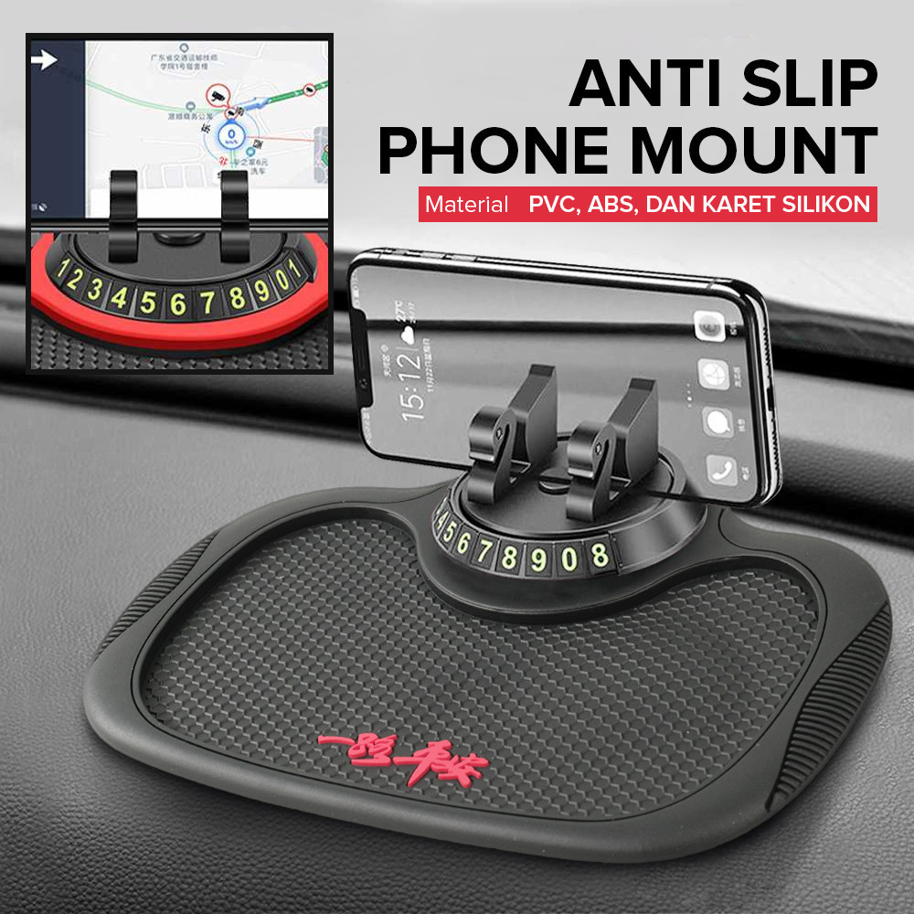 

- BAVISS Alas Mobil Dashboard Anti Slip Phone Mount Silicone - EYU1 -