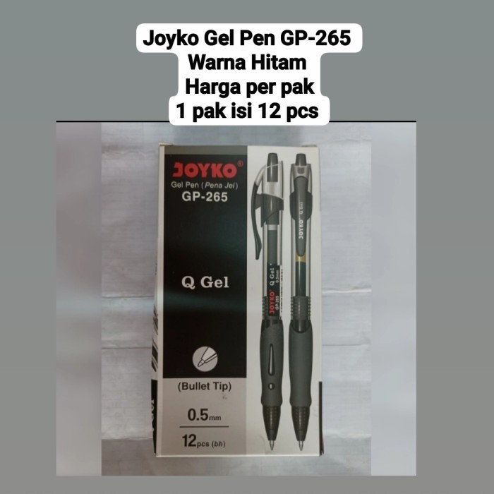 

TERMURAH Pen Q gel Joyko GP 265, 0,5mm - Hitam