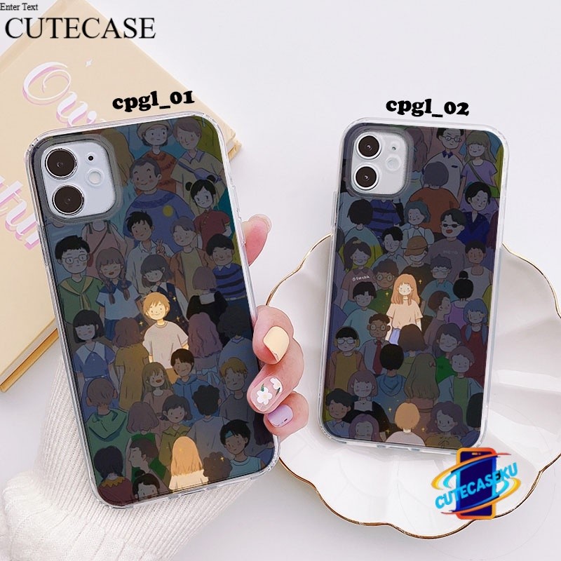 CUSTOM CASE COUPLE AESTHETIC FULL PRINT UV / CASING ESTETIK GAMBAR PASANGAN GLOW KODE CPGL / SOFTCAS