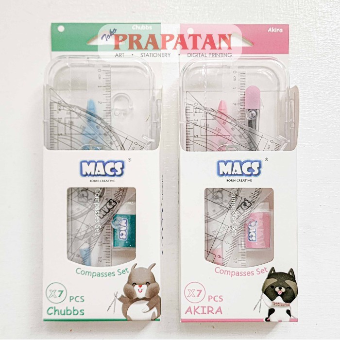 

Macs Mathematical Compasses Set 7 | Jangka - CHUBBS GREEN