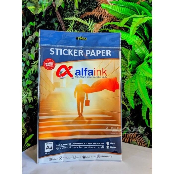 

ALFAINK STICKER PAPER GLOSSY - MATTE Ukuran A4 130gsm