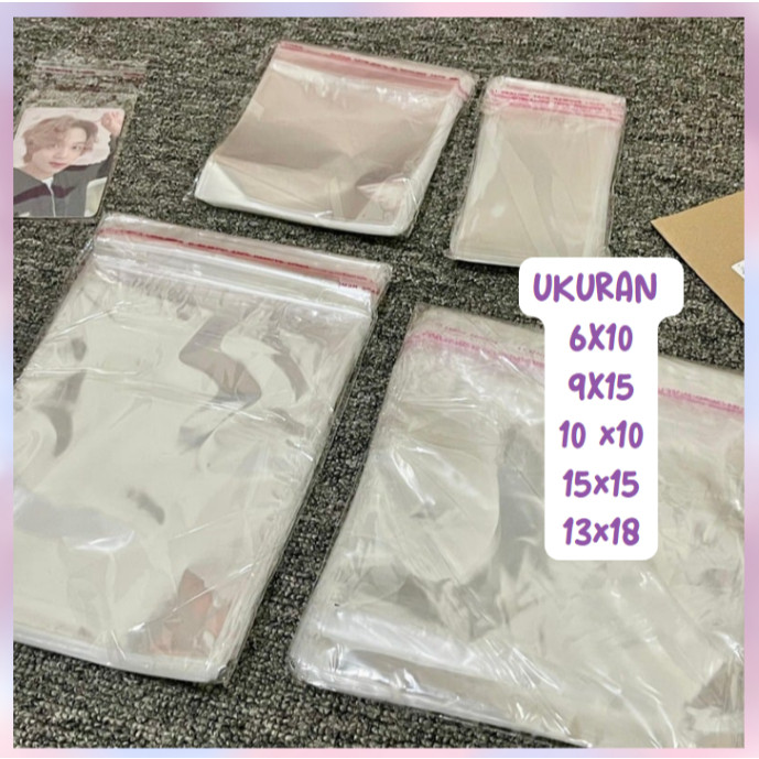 

Plastik OPP Bening Lem Perekat OPP Plastik Bening Lem Kaca packing MURAH PHOTOCARD BESAR POSTCARD