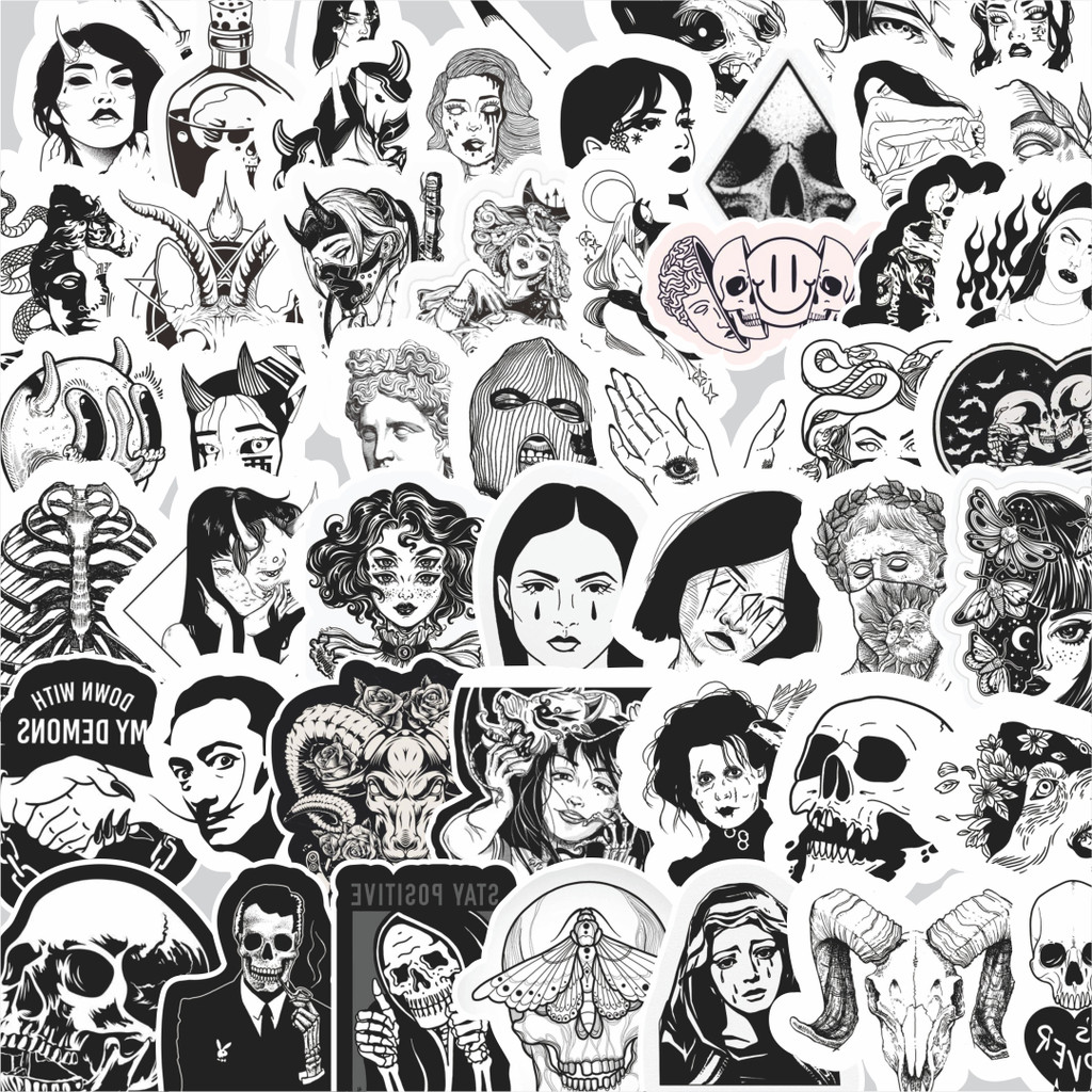 

Stiker Cutting Pack Stiker Hororr Random Versi 1 Isi 100Pcs Series Aesthetic Lucu Keren Untuk Koper Bahan Vynil