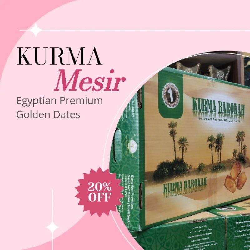 

Kurma Mesir 10KG Mesir Barokah / Egyptian Premium Golden Dates