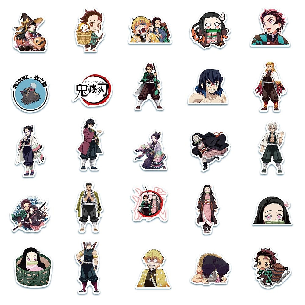 

HOT Stiker Anime“Demon Slayer”Decal Kartu Anti Air- Sticker Aesthetic Buku Journal Koper Casing Laptop Helm Motor Botol