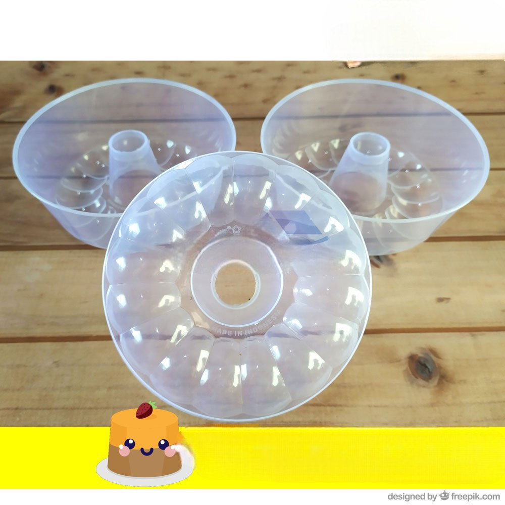 3 Pcs Cetakan Agar Puding Plastik 16 cm  Loyang Ager ager Puding
