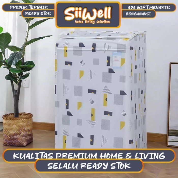 Kain Mesin Cuci Size Besar 10kg Cover Mesin Cuci 10 kg  Tutup Atas Sarung Kain Pelindung Mesin Cuci 