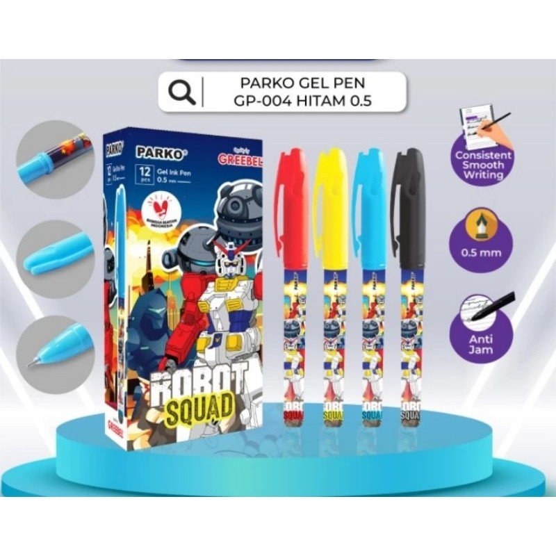 

Pulpen Gel character Parko Greebel