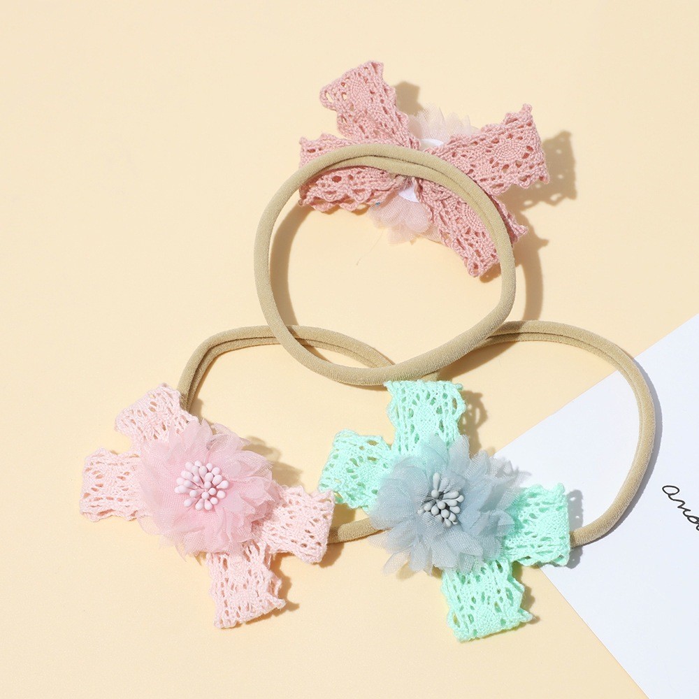 CHR NAOMI Pita Bayi kecil motif Bunga 3D | Bandana Bayi motif bunga 3D | Pita Anak Perempuan