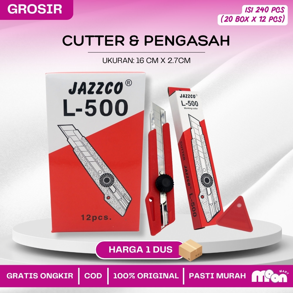 

GROSIR!! 1 dus isi 240 Pcs Cutter / Pemotong JAZZCO L-500