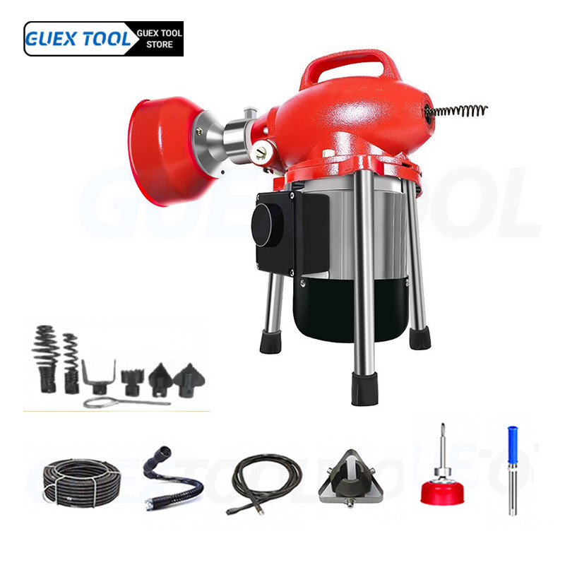 Electric Sewer Cleaner Drain Cleaner Machine 2800w Drain Auger Cleaner Machine 16M  Pipes Sewer Snak
