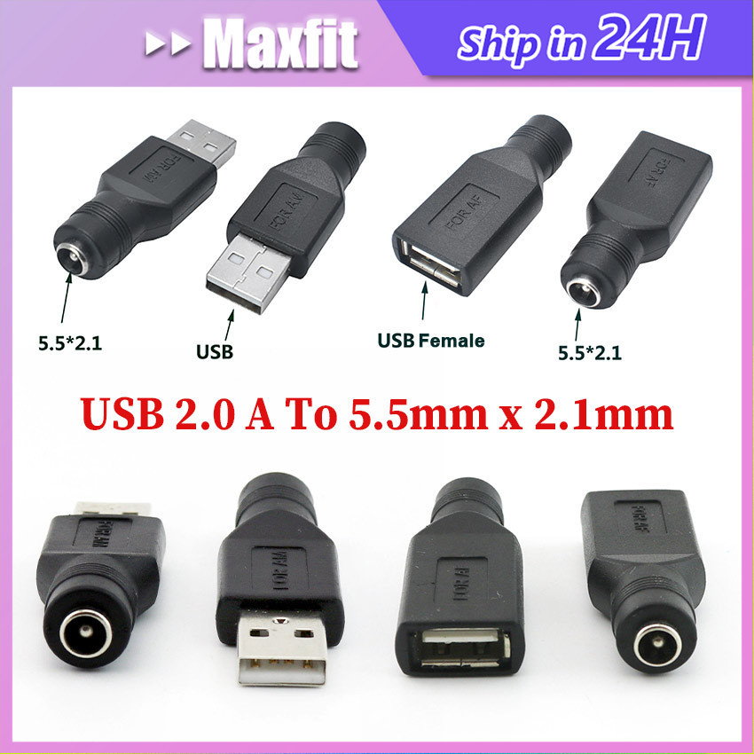 Adapter DC Jack 5.5x2.1mm Female to Type C Micro USB Male Female - Konektor Sambungan Converter DC t