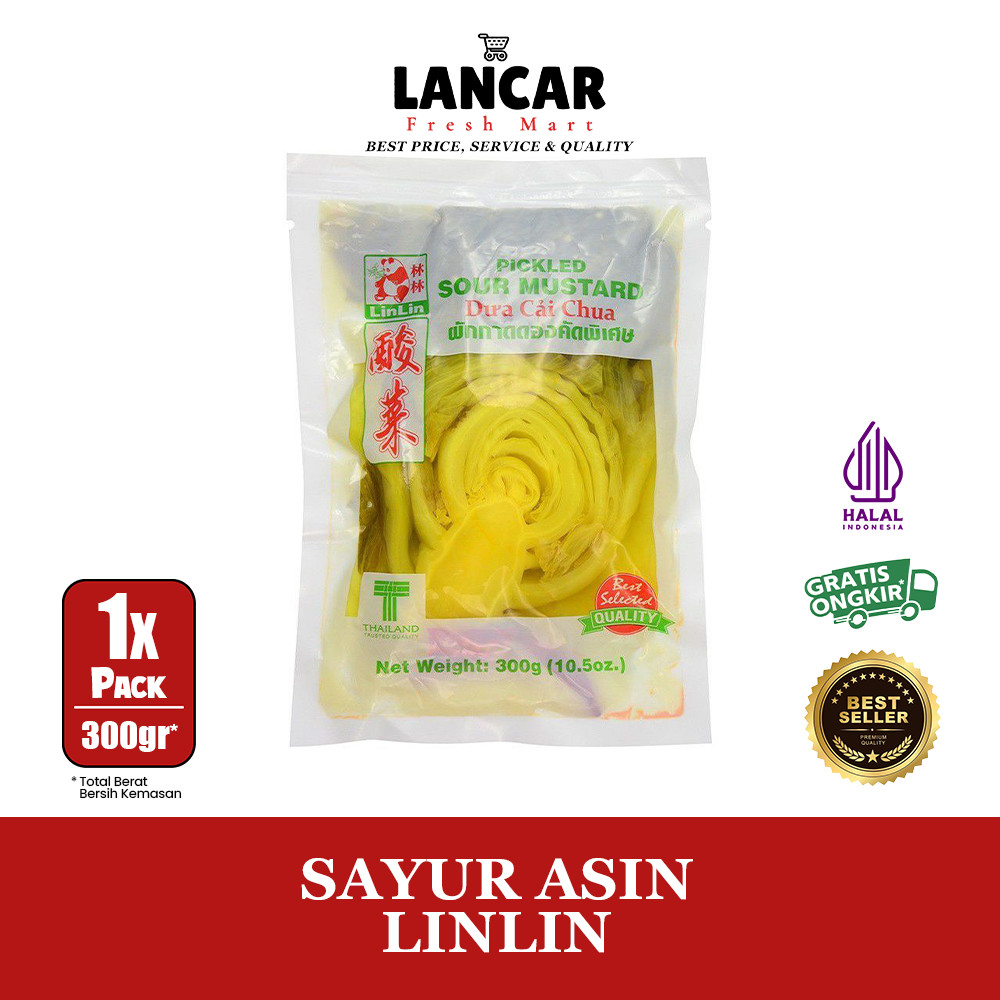 

SAYUR ASIN THAILAND LIN-LIN 300GR / LIN-LIN PICKLED SOUR MUSTARD 300GR