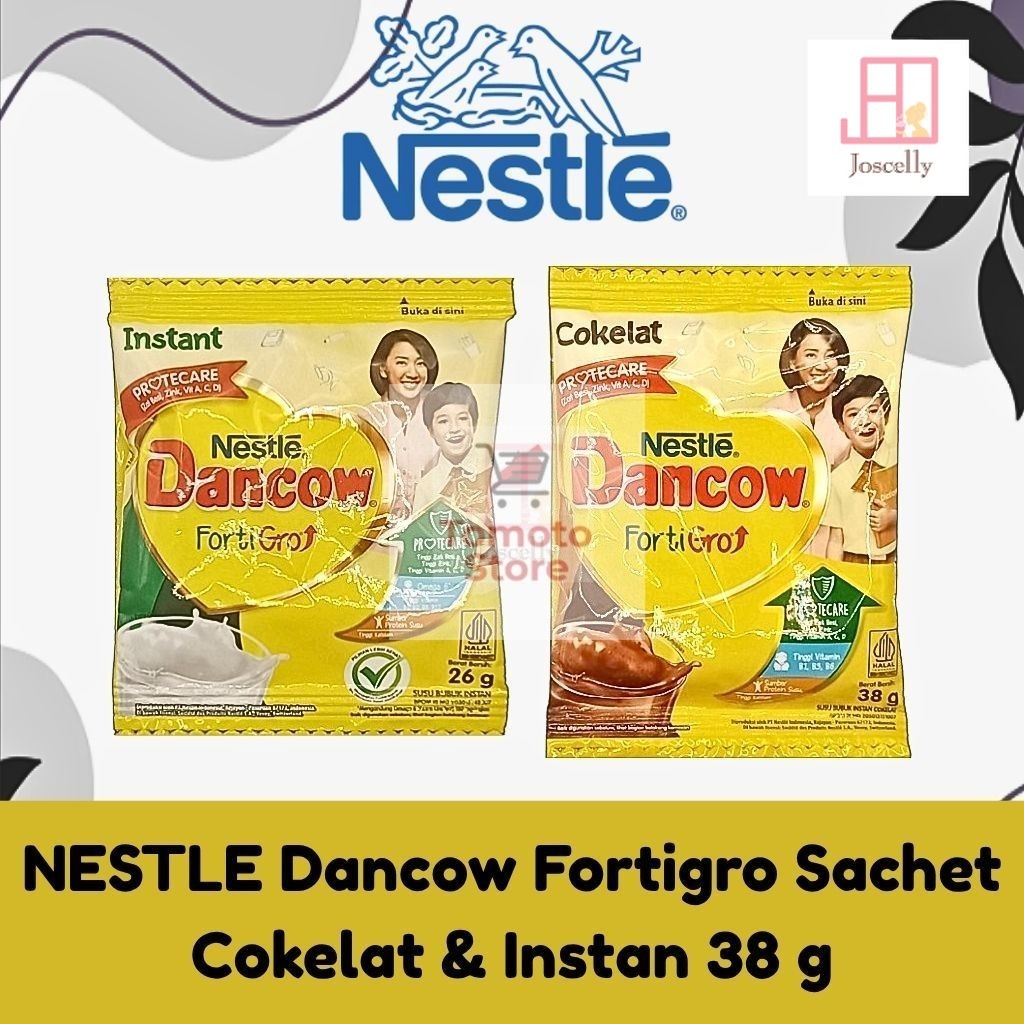 

JOSCELLY.ID NESTLE Dancow Fortigro Susu Bubuk Vanilla 26 gr & Cokelat 38 gr Sachet