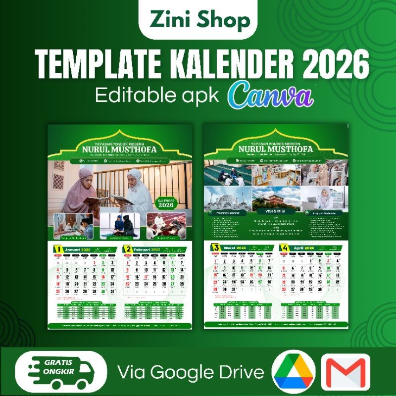 Template Kalender 2026 Lengkap Jawa Hijriyah dan Libur Nasional