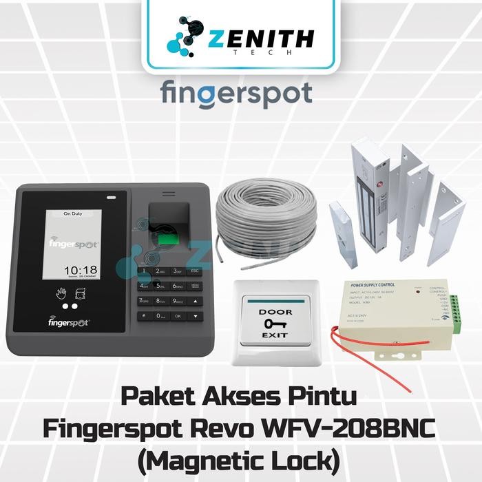 

Paket Access Door Fingerspot Revo WFV-208BNC - Akses Door Wajah Telapak- Akses Pintu - Akses Kontrol Pintu Wajah Telapak - Magnetic Lock