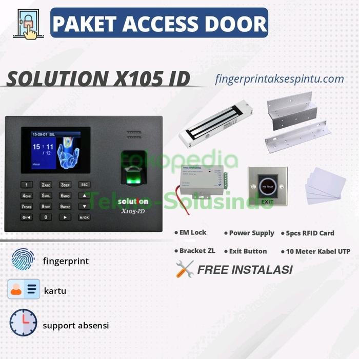 

Paket Acess Door Akses Pintu Solution X105 ID Gratis Pasang Instalasi