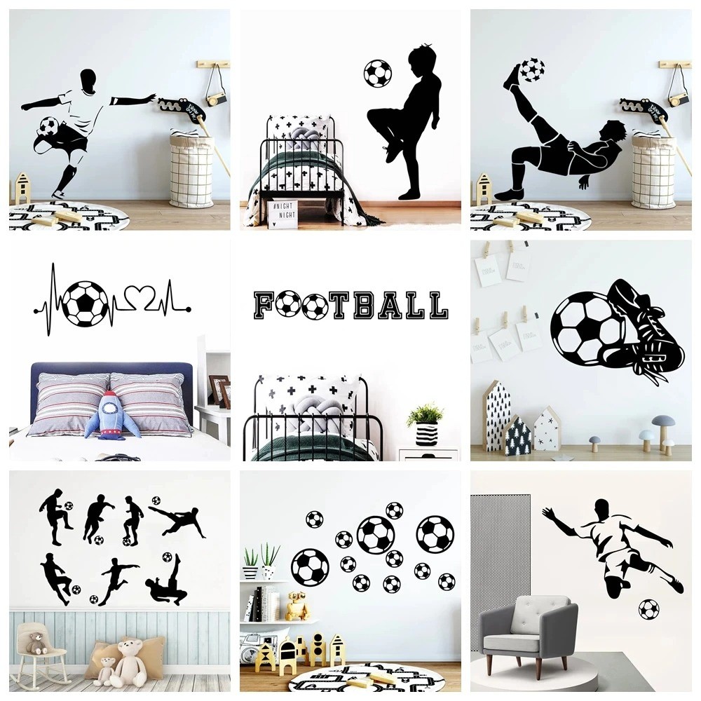 

Stiker Dinding Kaca Sepak Bola Kamar Tidur Anak Wall Cutting Sticker tembok Kaca Keramik Ruangan