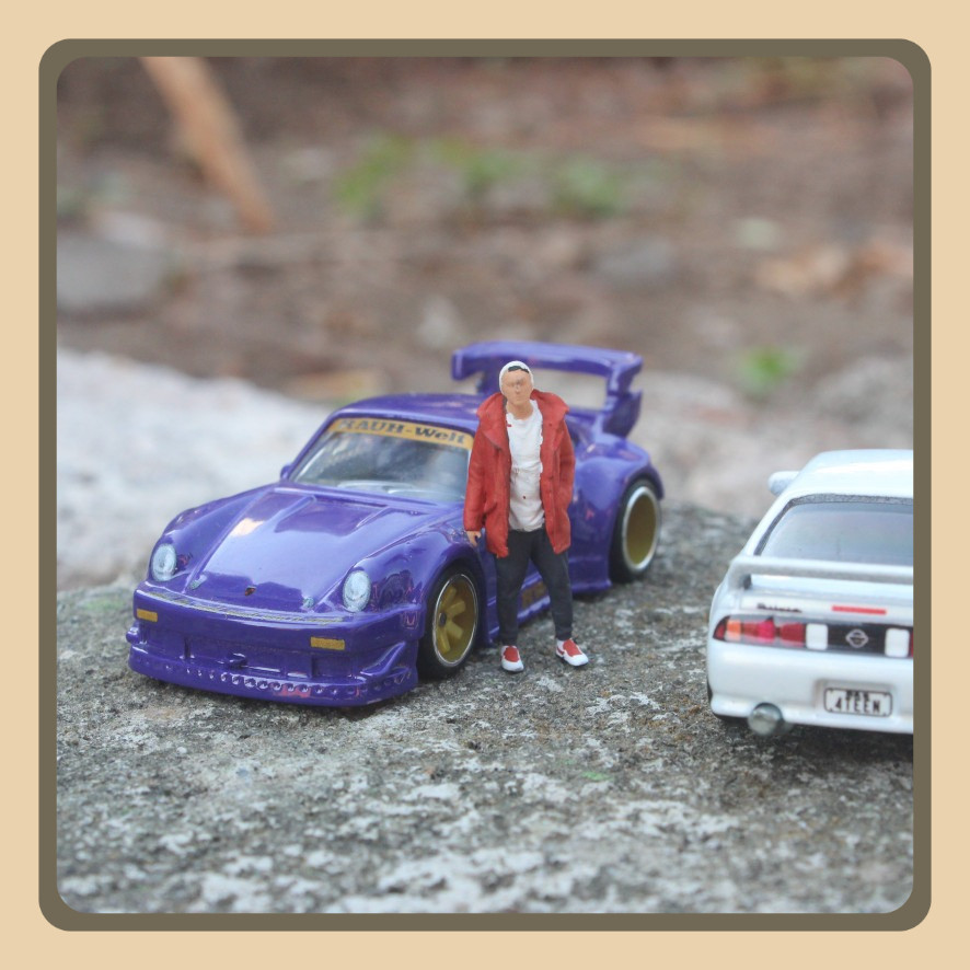 Miniature Figure Orang Skala 1/64 Diorama Diecast