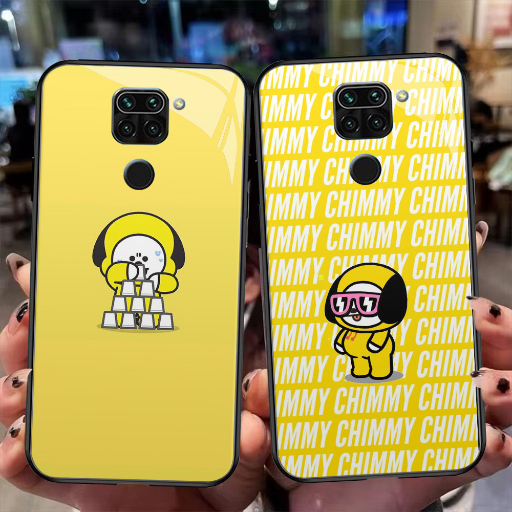 XI27 BT21 Chimmy Glass Case for Xiaomi Redmi Note Poco X3 8 9S 9 8A M3 Pro HD