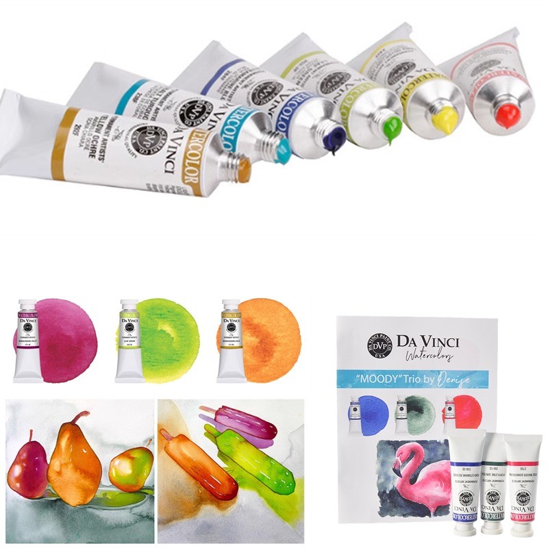 

3color Master Level 8ml American Watercolor Pigment Aluminum Tube Set Color Powder Raw Material Art Watercolor Painting Creation