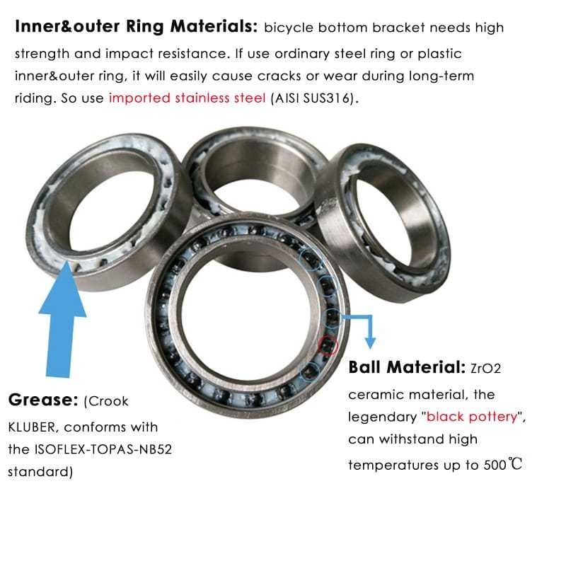 BB Bottom bracket ceramic keramik Meroca HT2 hollowtech 2 BSA loncer rasa ceramik not shimano Semua 