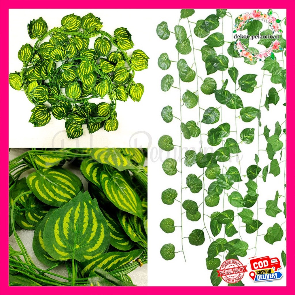 DAUN RAMBAT SULUR ARTIFICIAL GARLAN Besar (240cm) / Kecil (220cm) - JUNTAI RAMBAT HIASAN DEKORASII