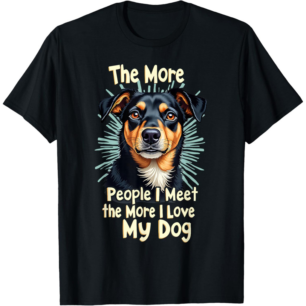 Kaos Oblong Casual Cetak Anjing, Bahan Berkualitas