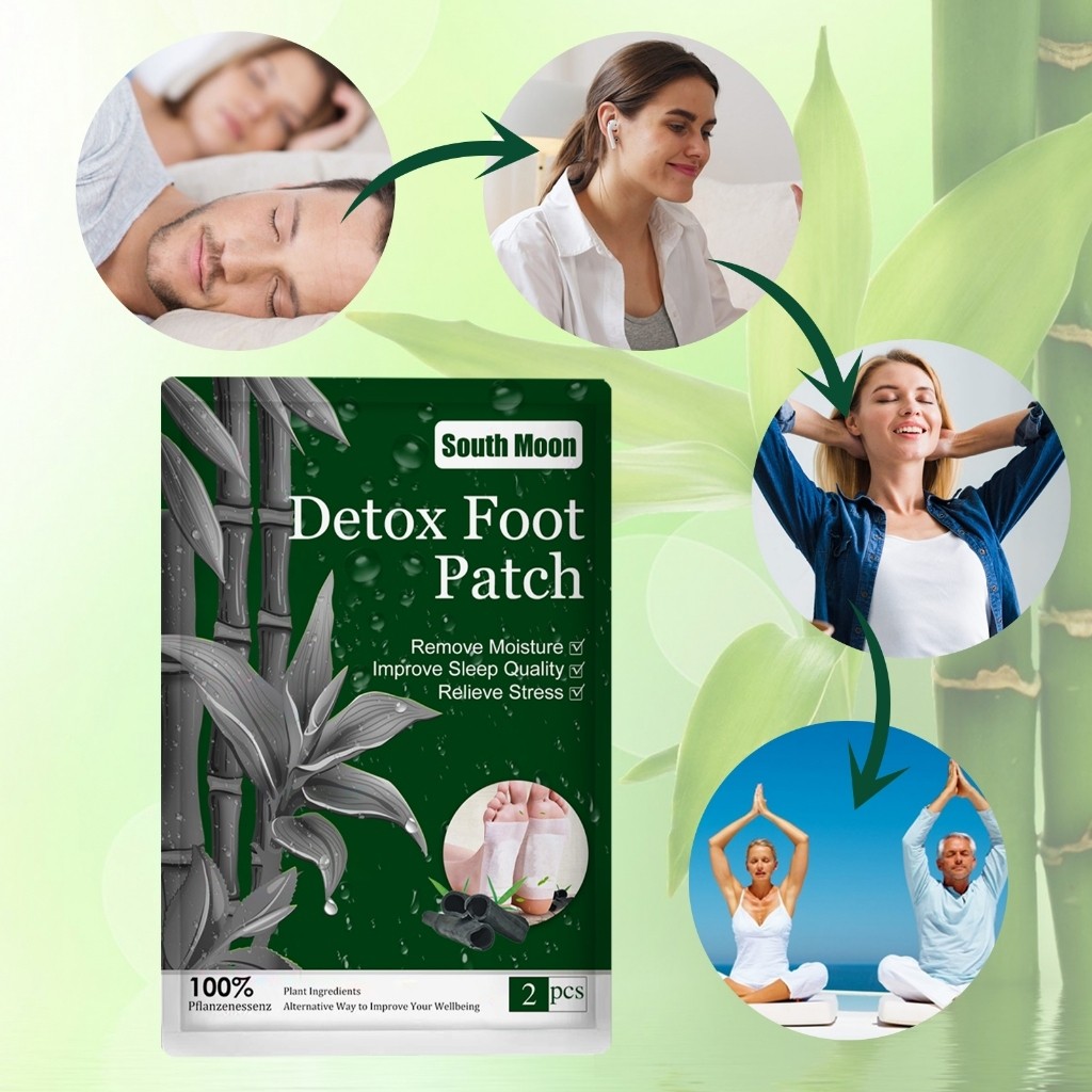 South Moon Detox Kaki Koyo Detox Telapak Kaki 2pcs Koyo Kaki Detox Foot Pads Herbal Penyerap Racun K