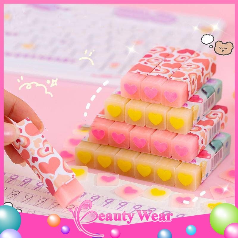 

Penghapus Pensil Karet Sekolah Motif Love Bahan Import Lucu COD