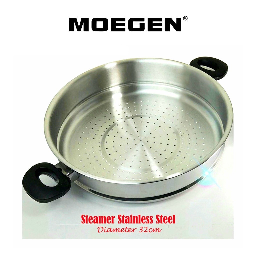 MOEGEN Steamer/Kukusan Tinggi Stainless Steel Untuk Wok Pan 32cm