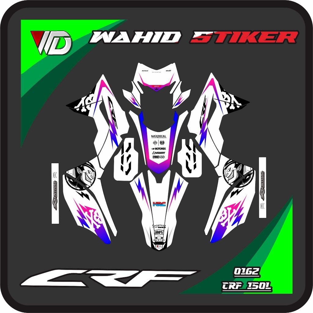 0162 Decal stiker sepeda motor crf 150 custom setiker decal crf 150L full body primium variasi dasar