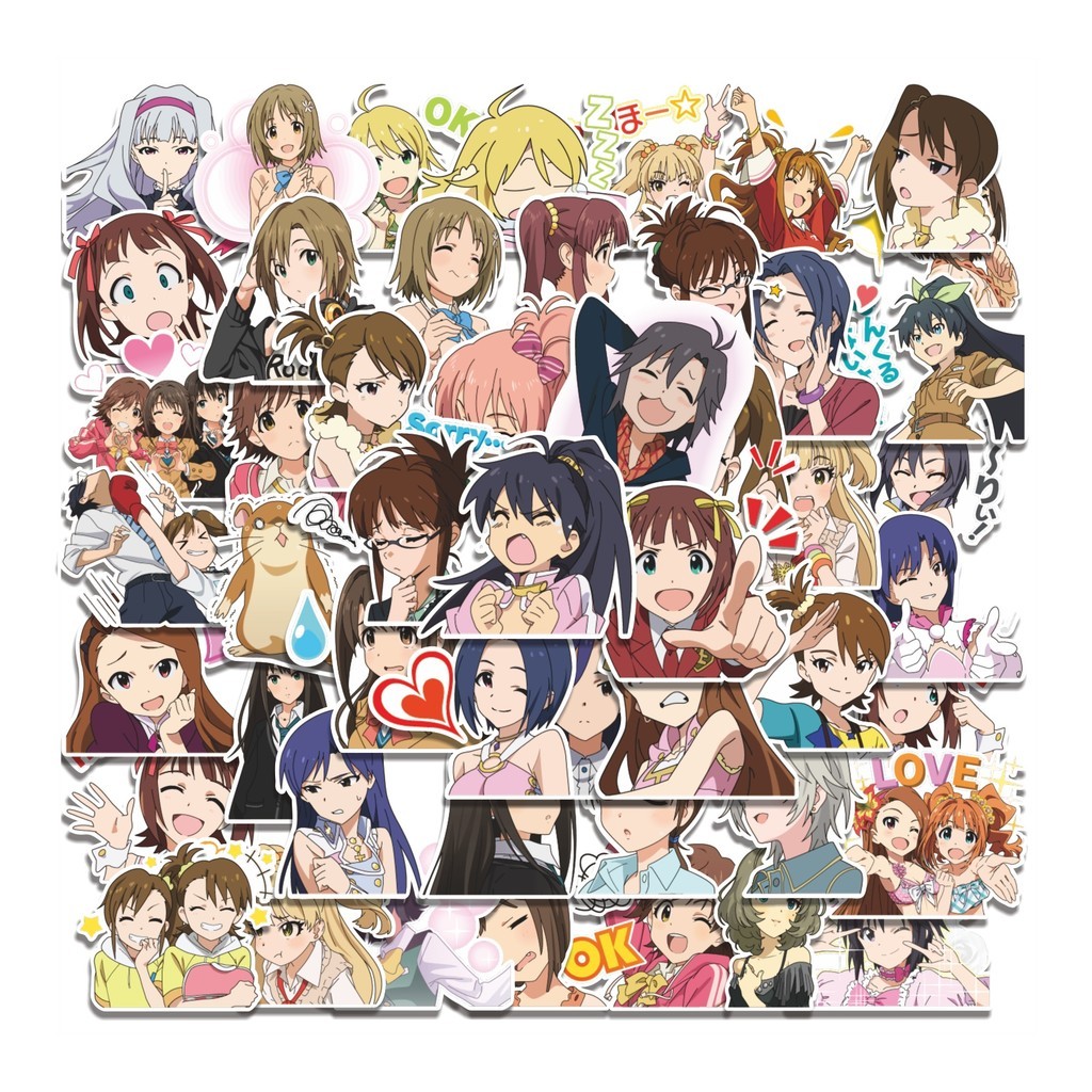 

COD 50 Pcs Stiker The Idol Master Lucu Anti Air Untuk Dekorasi Notebook Sepeda Skateboard Handphone DIY