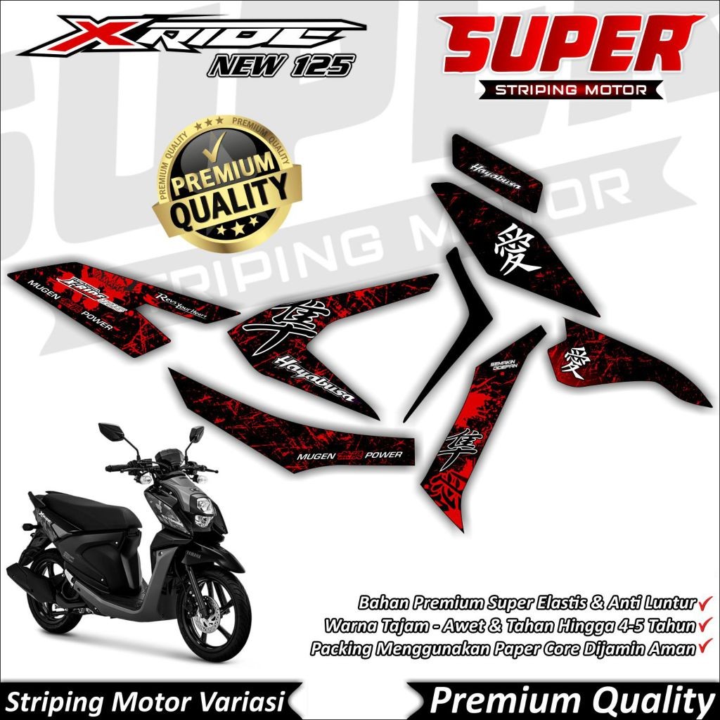 Stiker X Ride 125 Anti Luntur keren Striping X Ride 125 Striping Yamaha X Ride 125 Hayabusa