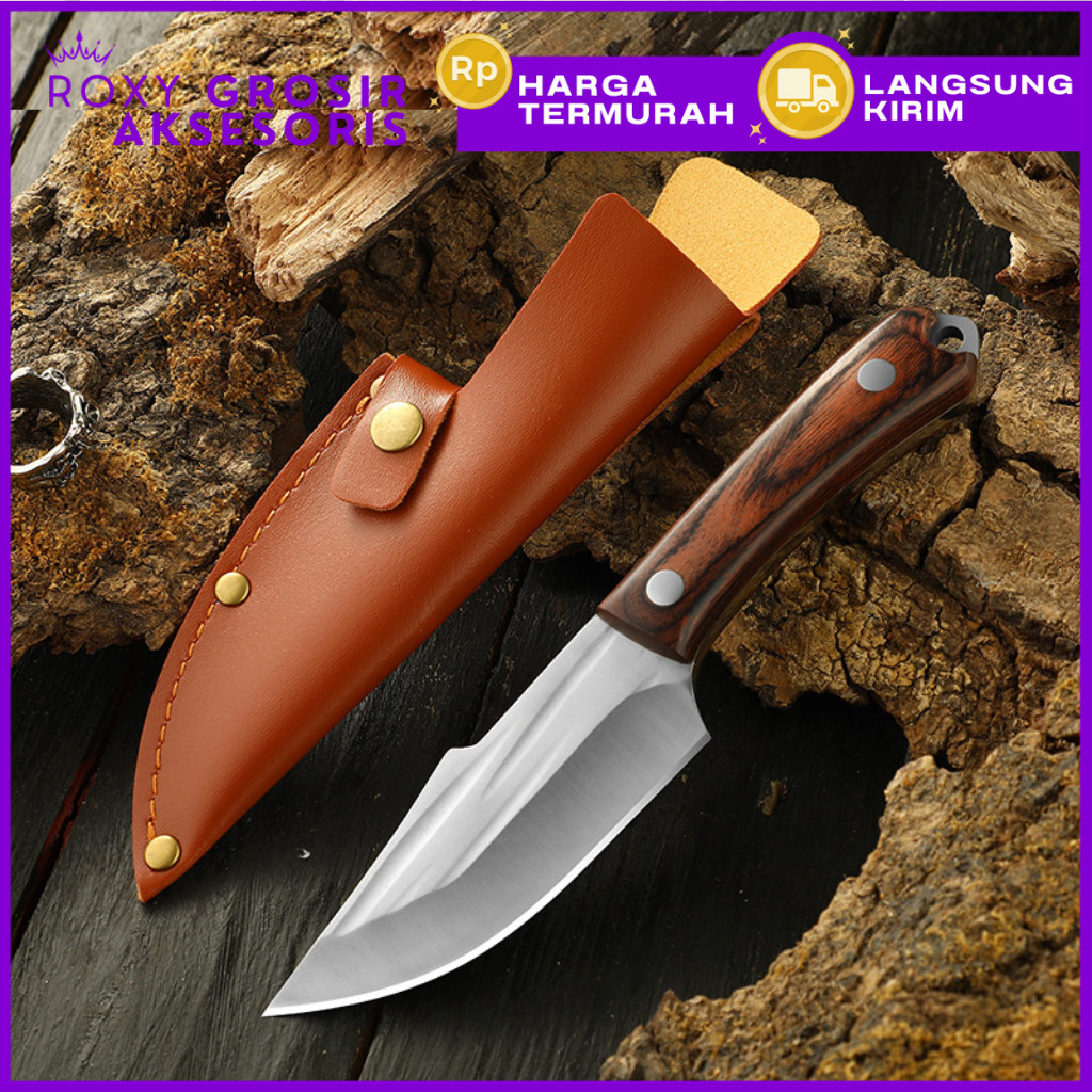 Pisau Survival Mini Sarung Pisau Dapur Tulang Daging Kecil Tajam / Pisau Camping Outdoor Tajam