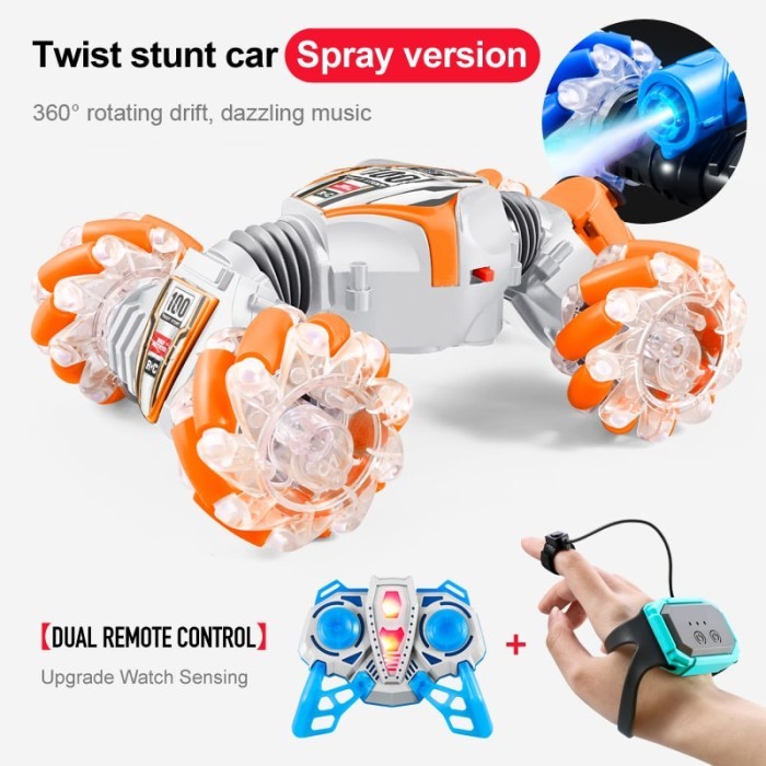 Mainan Anak RC Mobil Mobil Asap Sensor Tangan ~ RC GESTURE SPRAY CAR