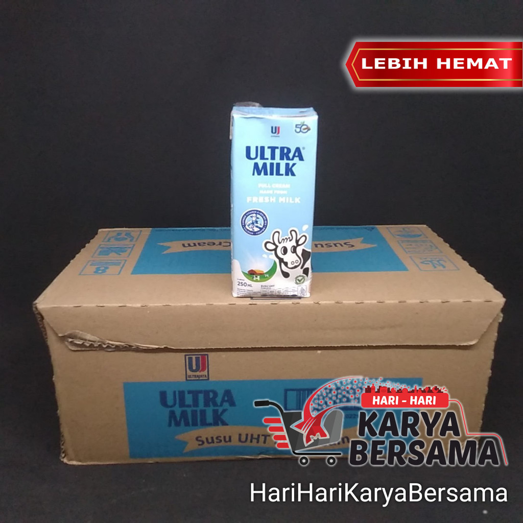 

SUSU CAIR ULTRA MILK UHT PLAIN ISI 24'S X 250ML - PER KARTON