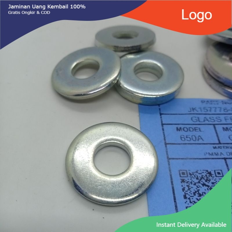 SBR RING LOBANG M10 BAUT 14 SUPER TEBAL RING BAUT STANG SEGITIGA