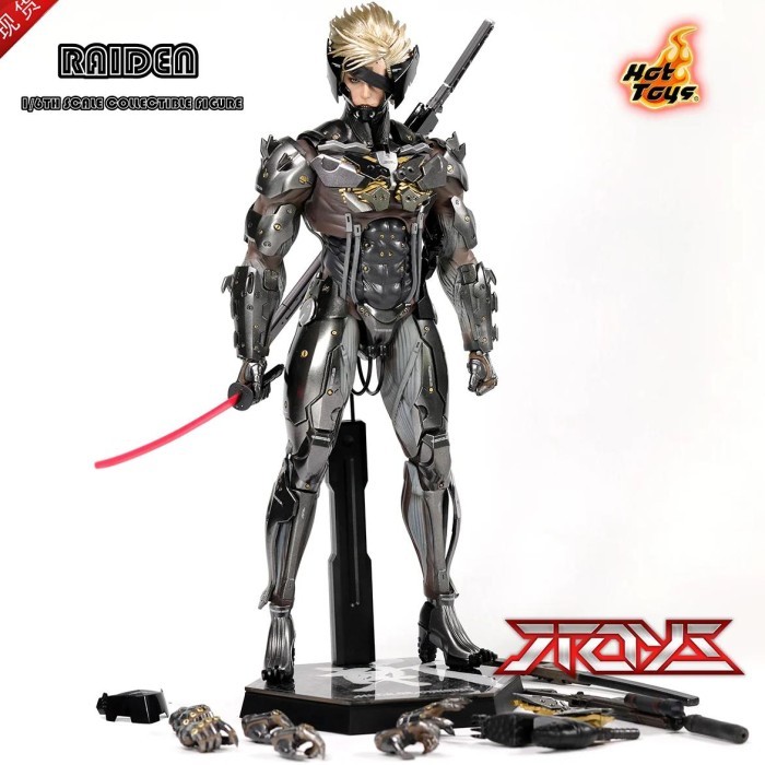 original HotToys HT VGM17 1:6 Metal Gear Rising: Revengeance Raiden Collectible Action Figure 32cm