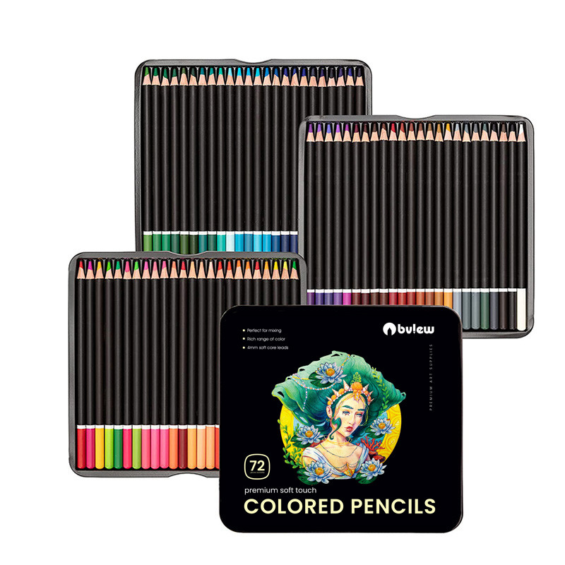 

Bview Art Premium Artist 4.0 mm Lead Color Pencil 72 premium coloured Pencil Set With Vibrant Colors For Designer Student