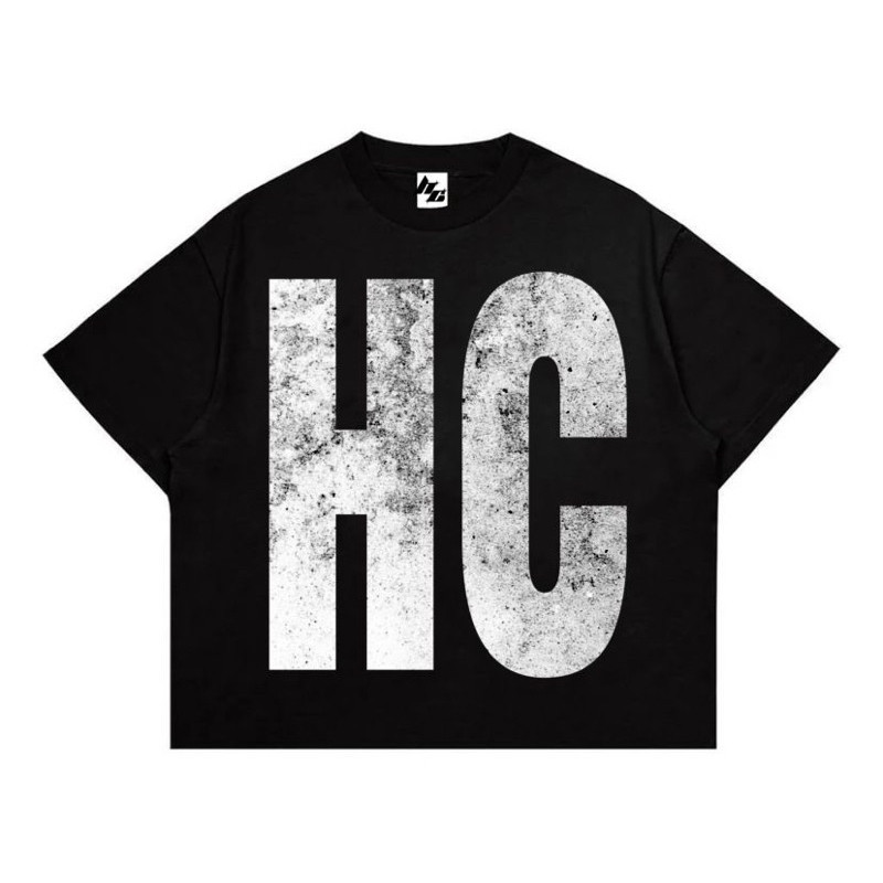 High Quality  Boxy Oversize Tshirt Black "Noise" - V8