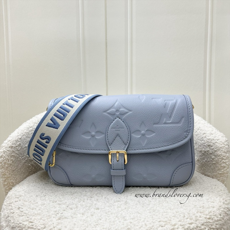 (Pre-loved) LV Diane Bag in Blue Hour Giant Monogram Empreinte Leather and GHW