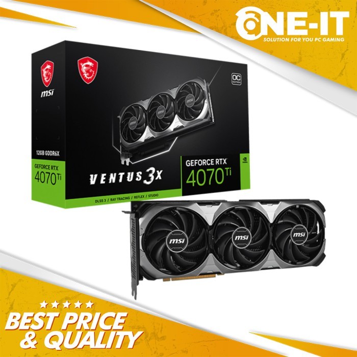 VGA MSI GeForce RTX 4070 Ti VENTUS 3X E1 12G OC 12GB GDDR6X