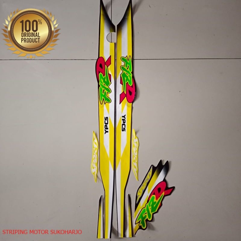 (ORI) striping yamaha fizr fiz r 1995 1996 sporty kuning  kualitas original