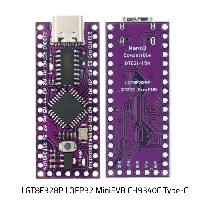 Pengganti Arduino Nano LGT8F328P LQFP32 MiniEVB Type-C